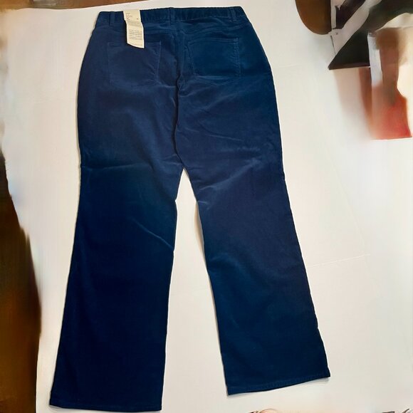 Talbots Curvy Fit Blue Bootcut Corduroy Pants Plus Size 16W - Picture 4 of 8